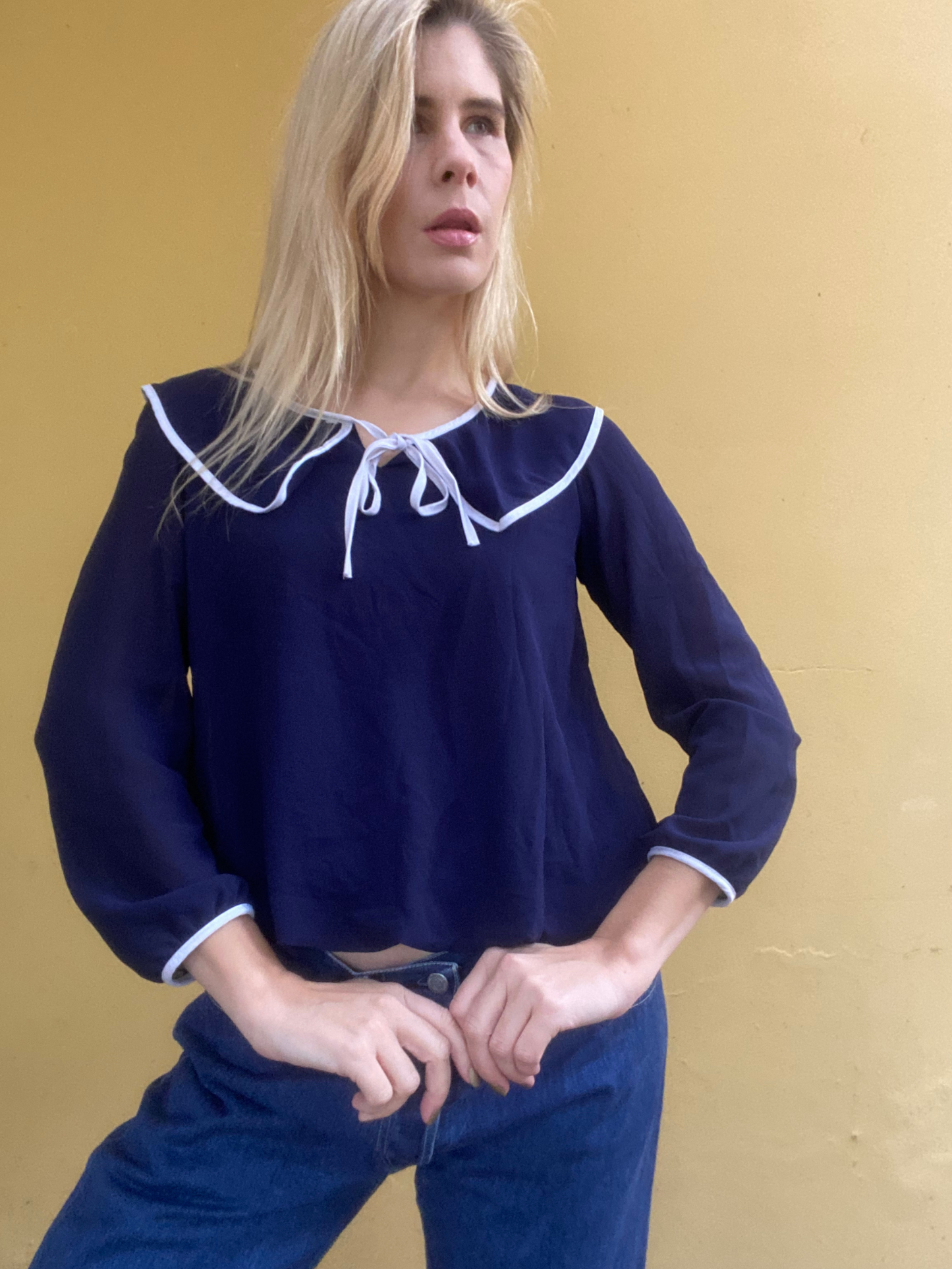 Navy blue blouse by CHLOE