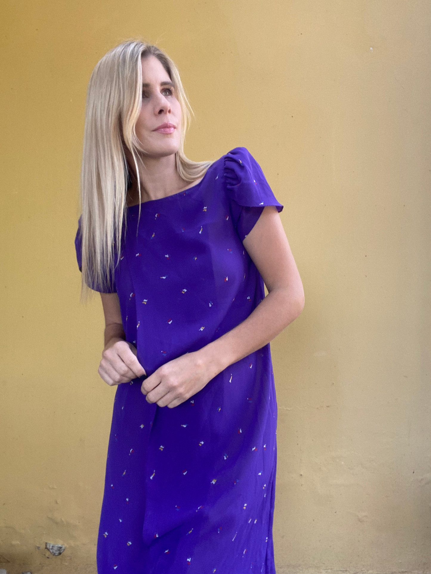 Jody California purple crossover dress