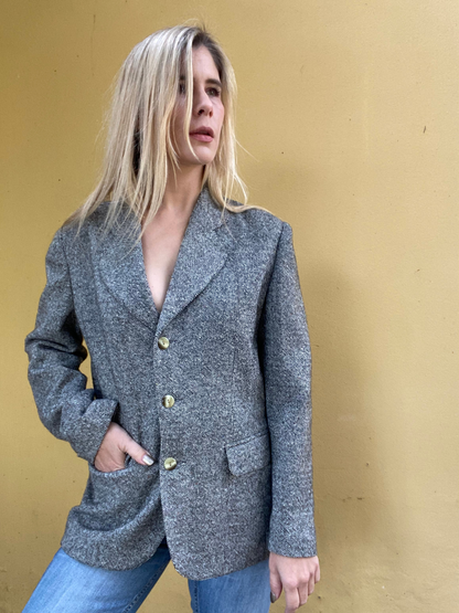 Vintage grey speckled blazer
