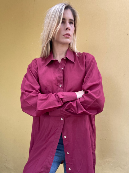 CHRISTIAN DIOR burgundy shirt