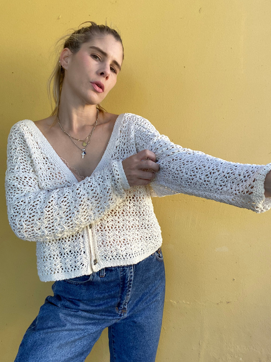MANGO crochet cardigan