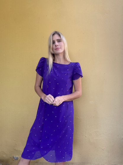 Jody California purple crossover dress