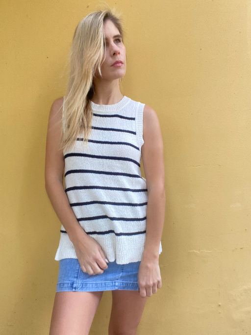 Country Road stripe sleeveless jersey