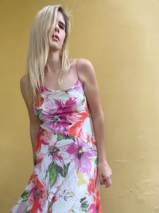 ZARA WOMAN floral print strappy dress