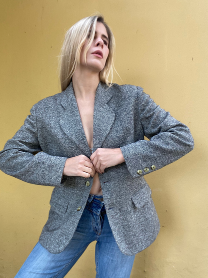 Vintage grey speckled blazer