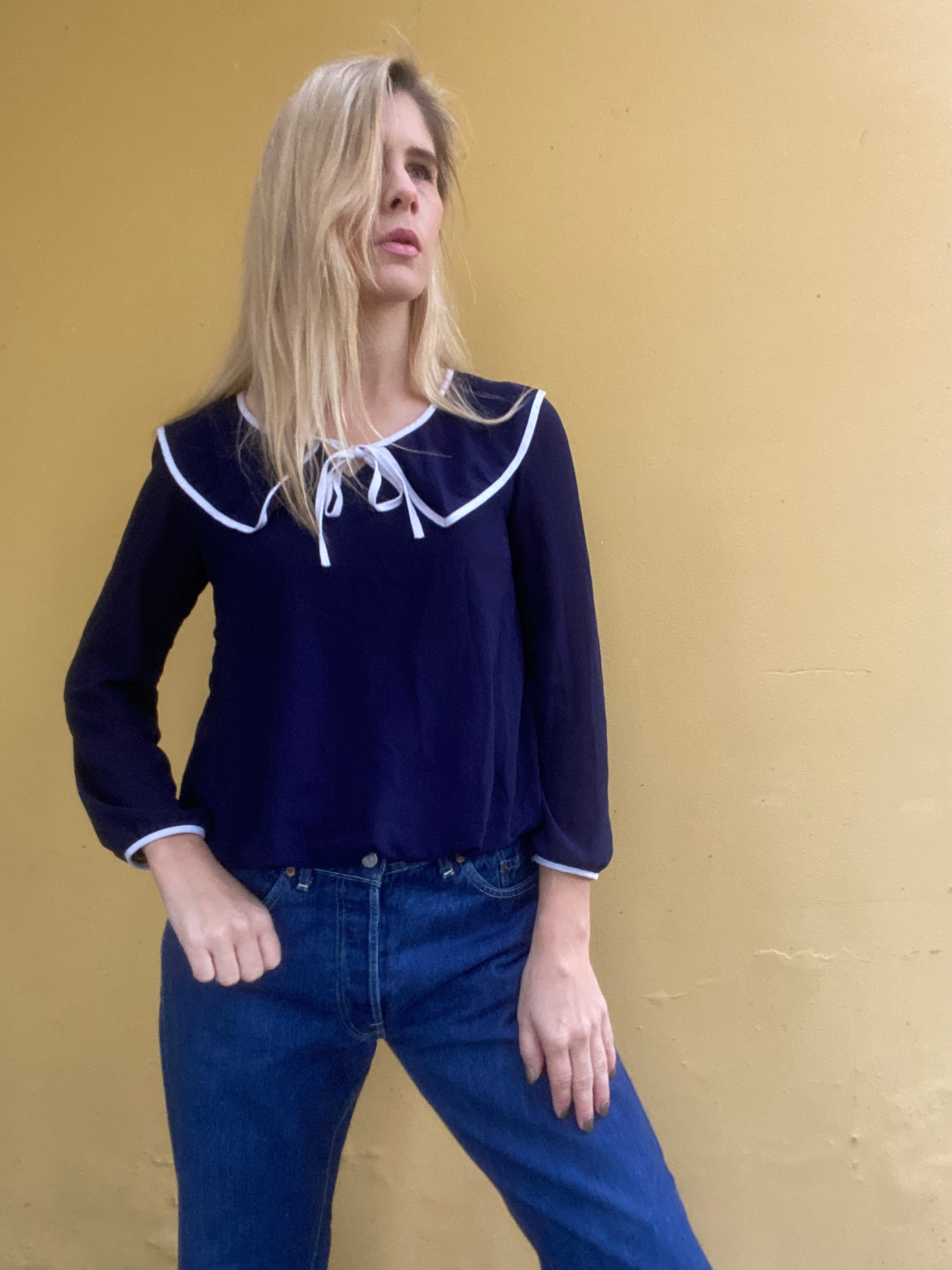Navy blue blouse by CHLOE