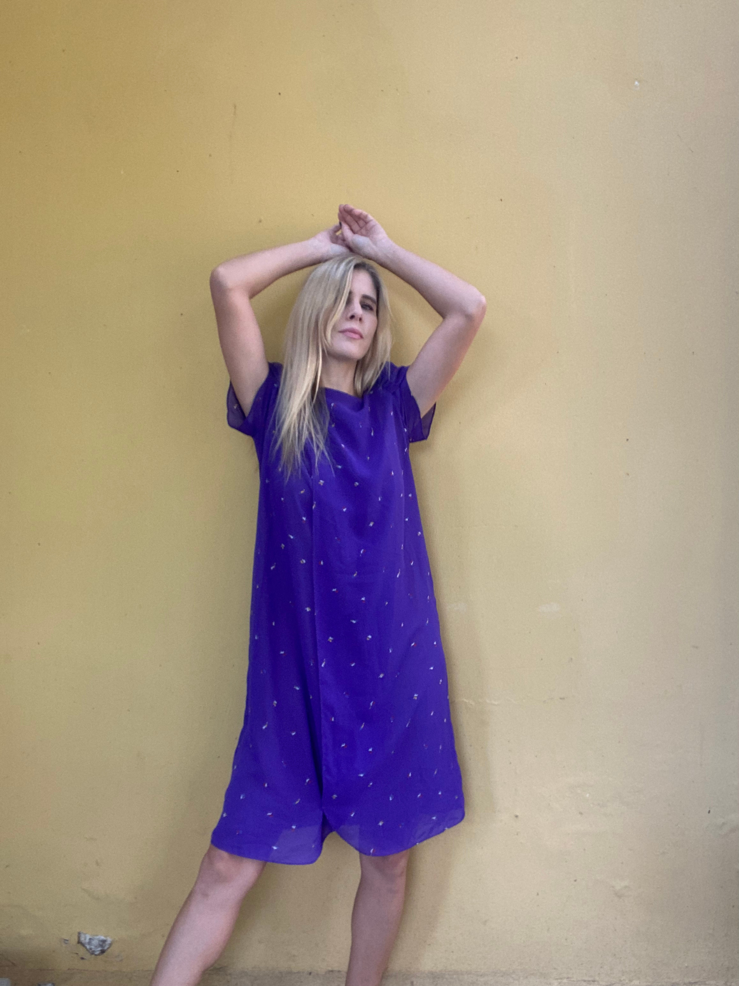 Jody California purple crossover dress