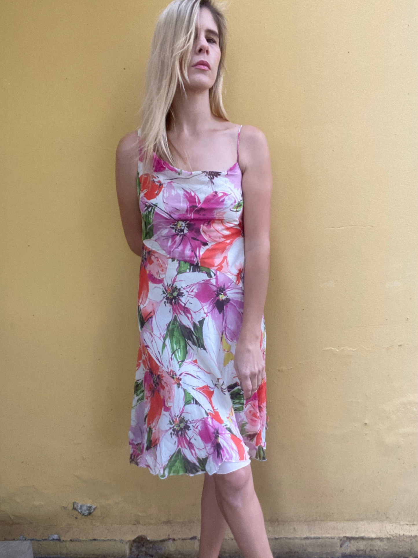 ZARA WOMAN floral print strappy dress