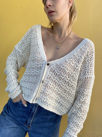 MANGO crochet cardigan