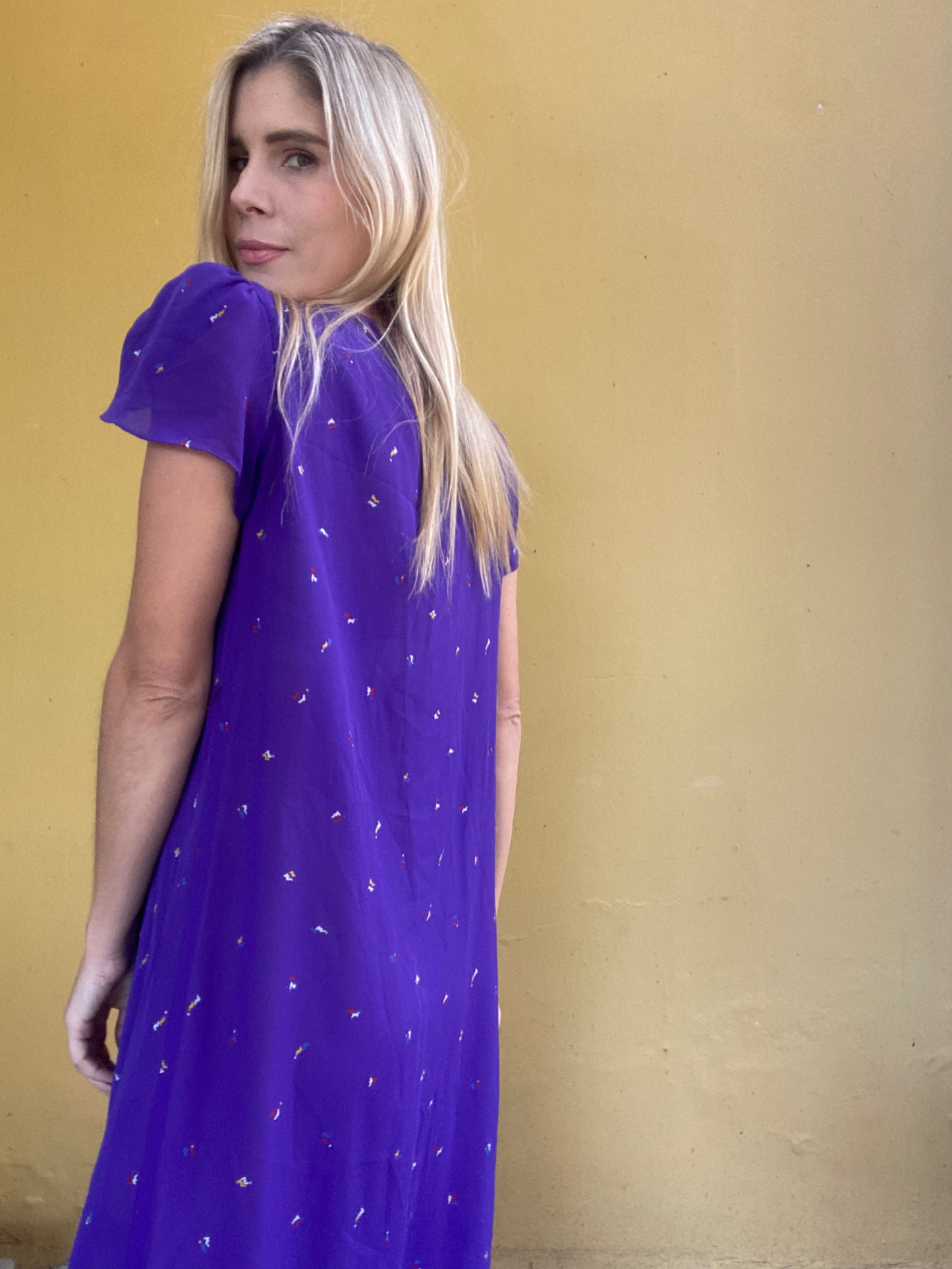 Jody California purple crossover dress