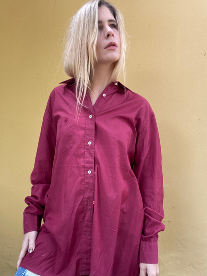 CHRISTIAN DIOR burgundy shirt