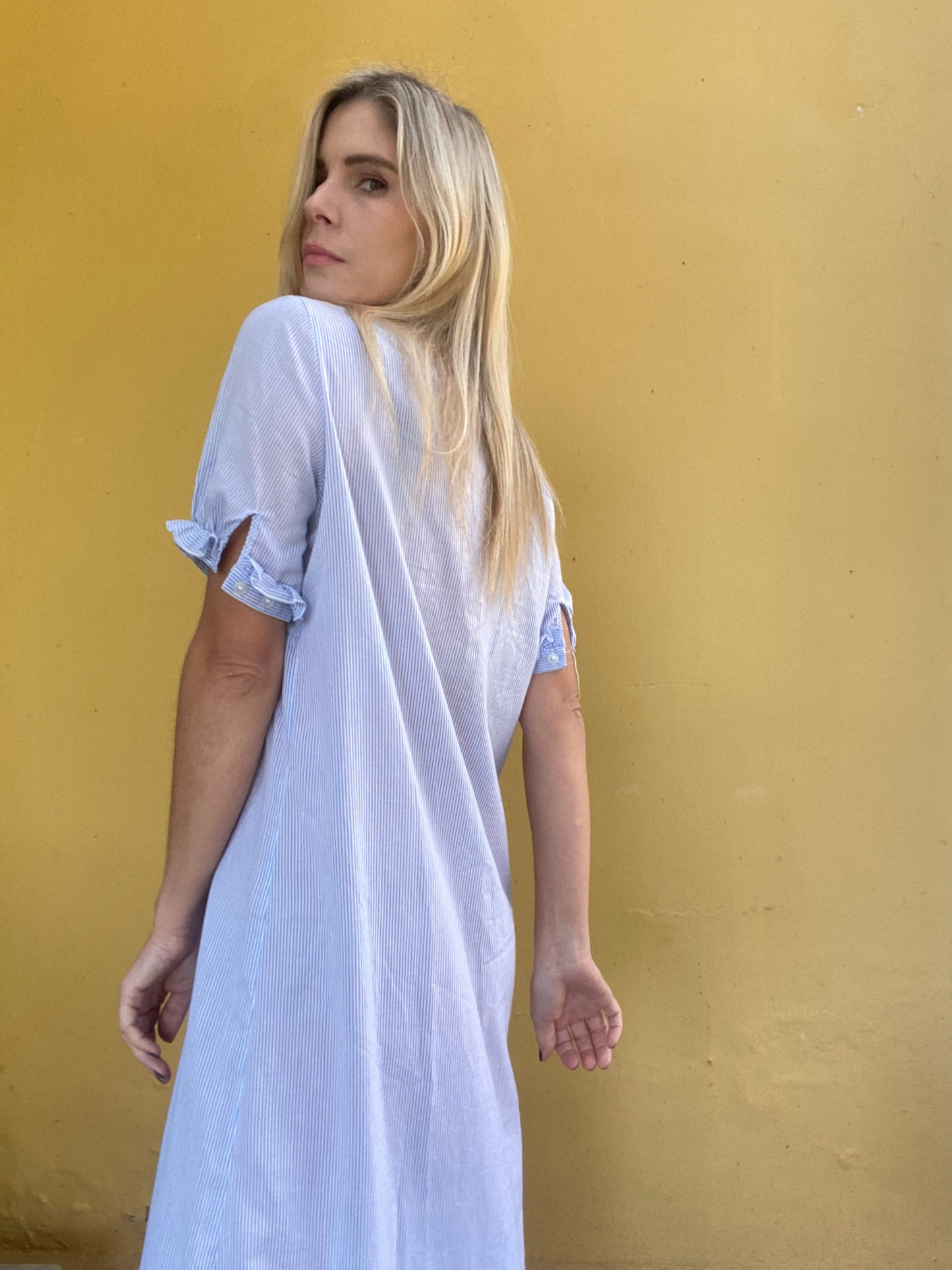 Blue / white vintage nightie/ dress