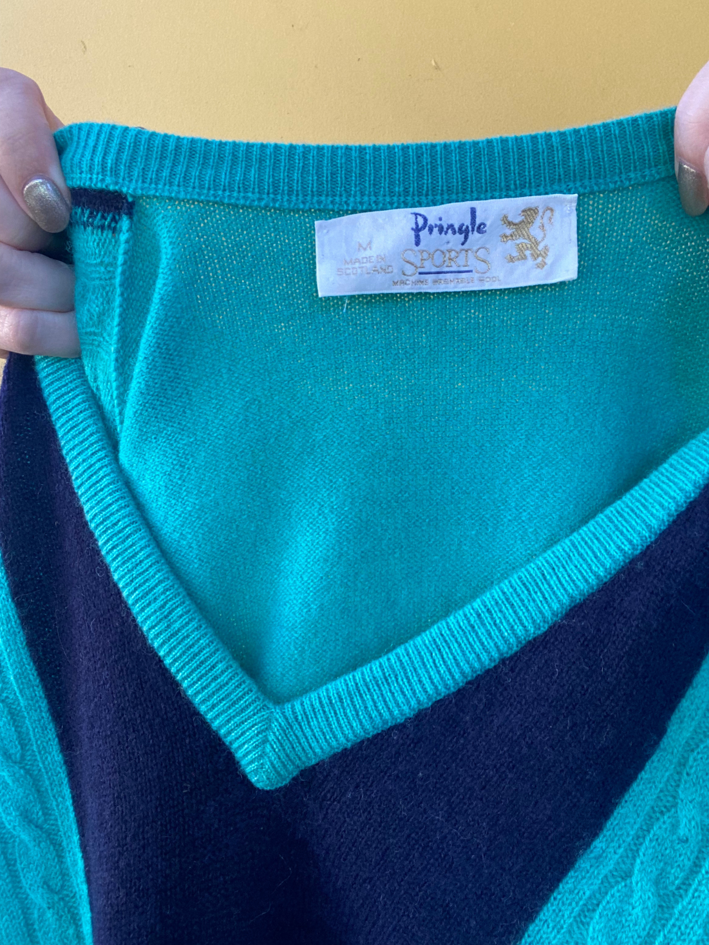 Vintage sport teal / navy PRINGLE jersey