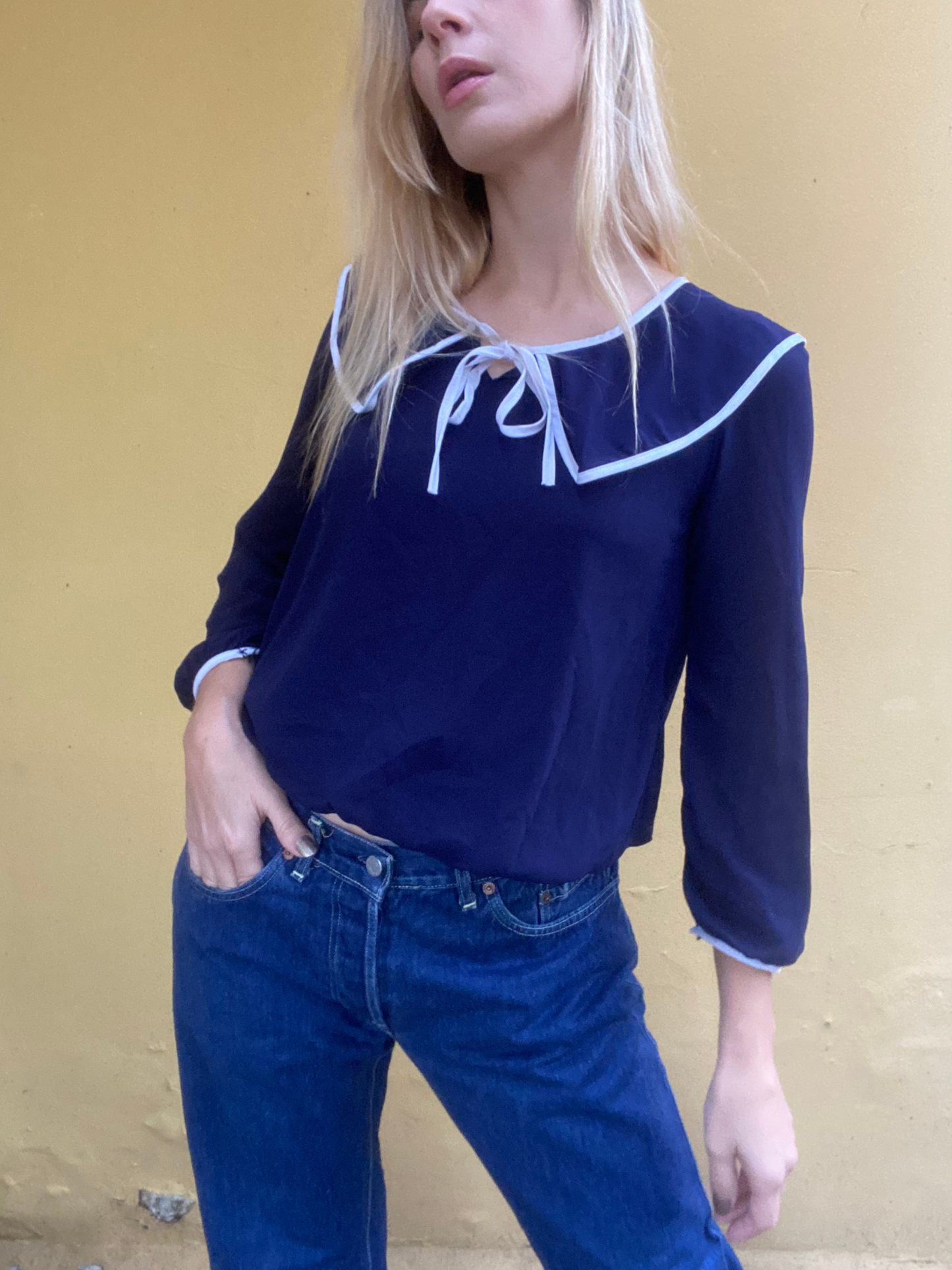 Navy blue blouse by CHLOE