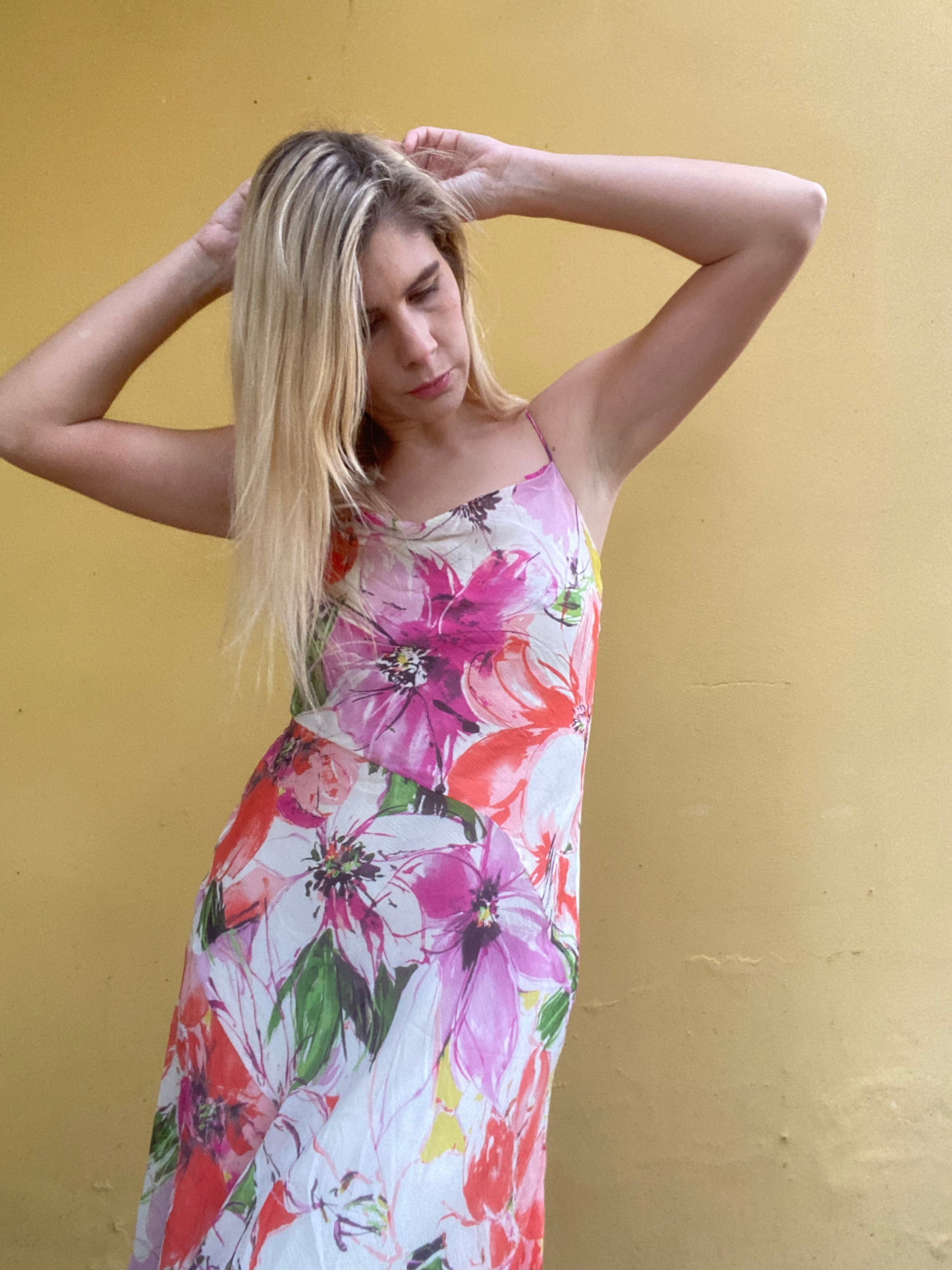 ZARA WOMAN floral print strappy dress