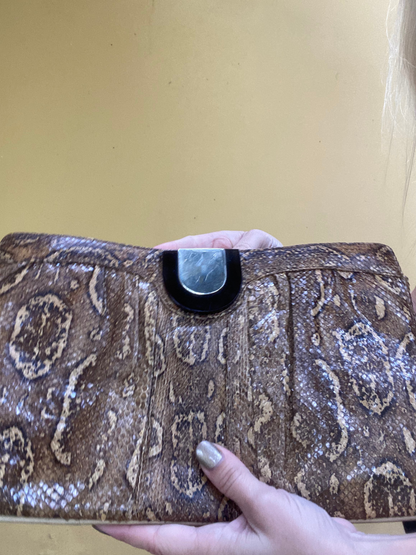 RONORA vintage snakeskin clutch bag
