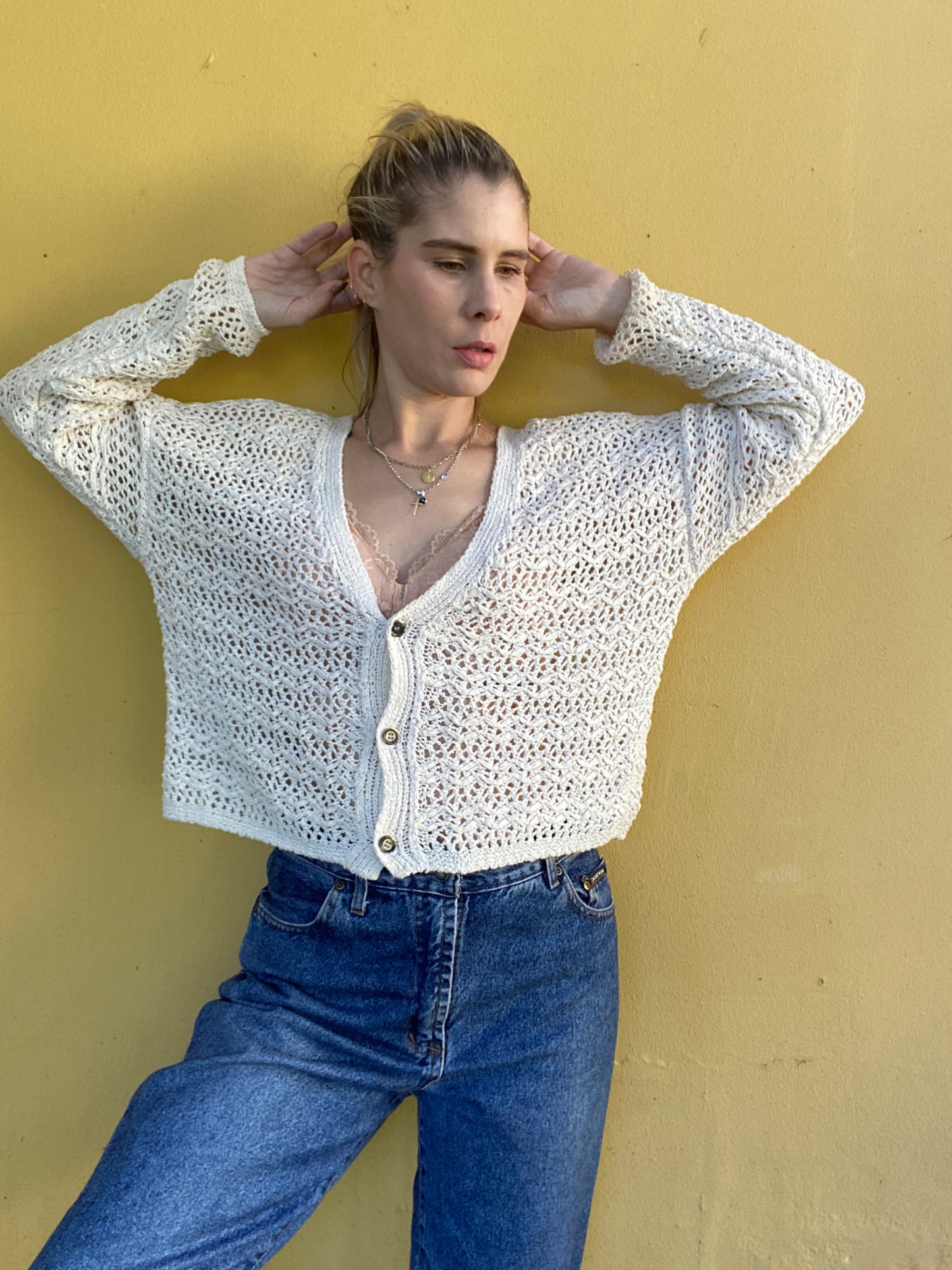 MANGO crochet cardigan