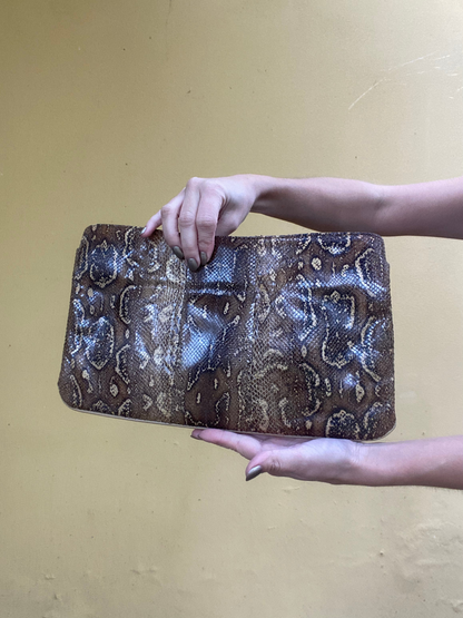 RONORA vintage snakeskin clutch bag