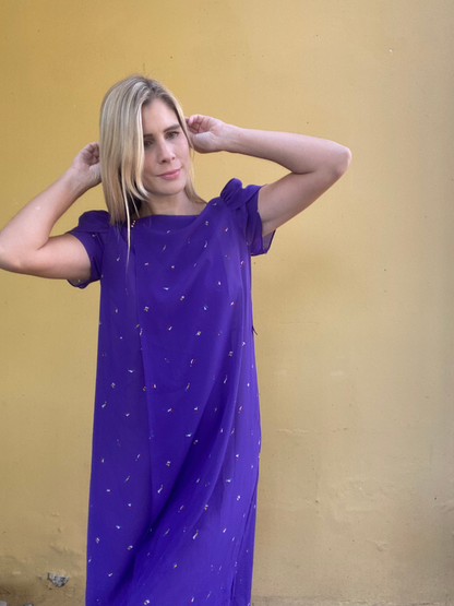 Jody California purple crossover dress
