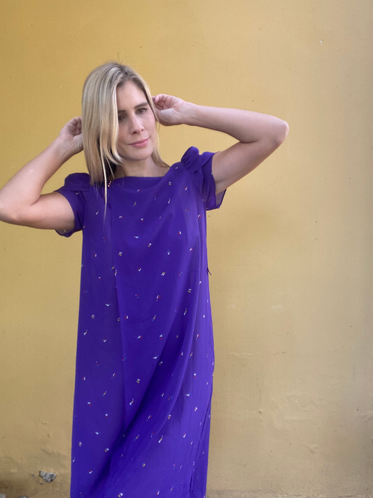 Jody California purple crossover dress