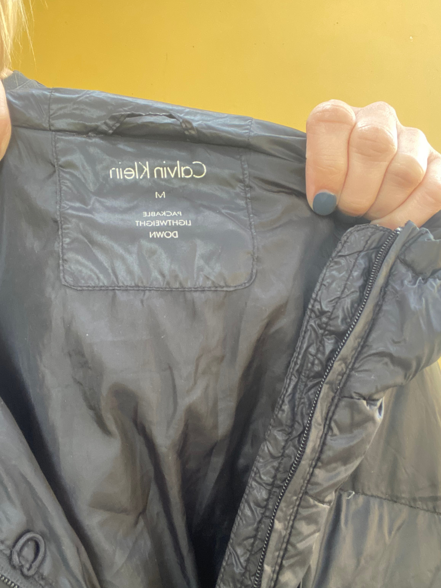 Calvin Klein black lightweight down puffer jacket