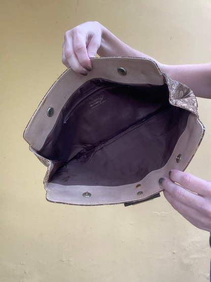 RONORA vintage snakeskin clutch bag