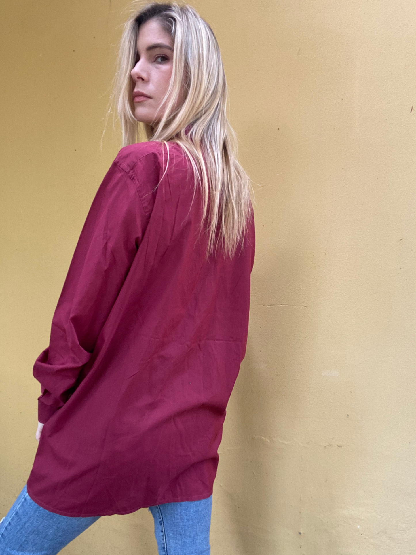 CHRISTIAN DIOR burgundy shirt