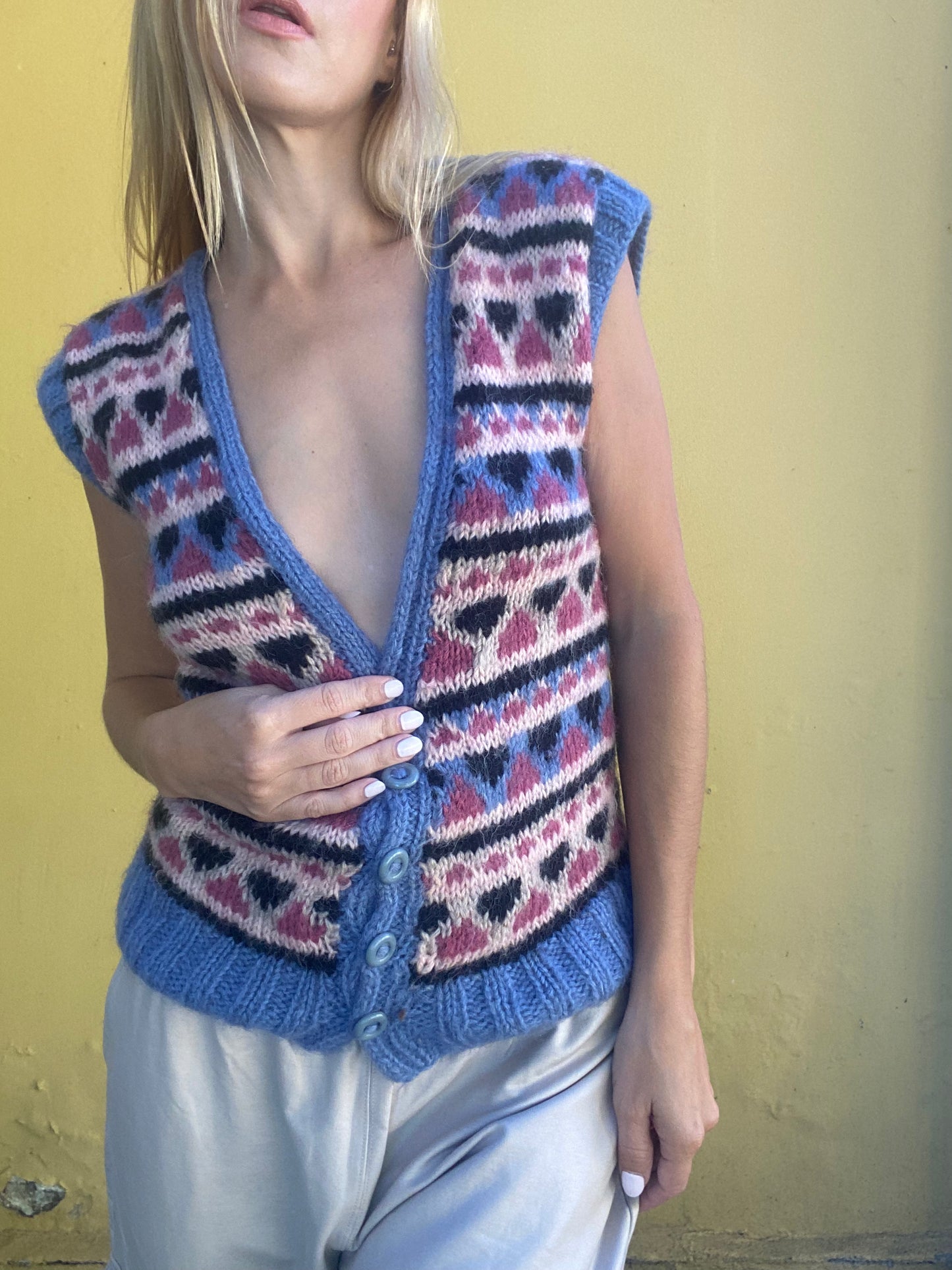 Heart Wool waistcoat jersey