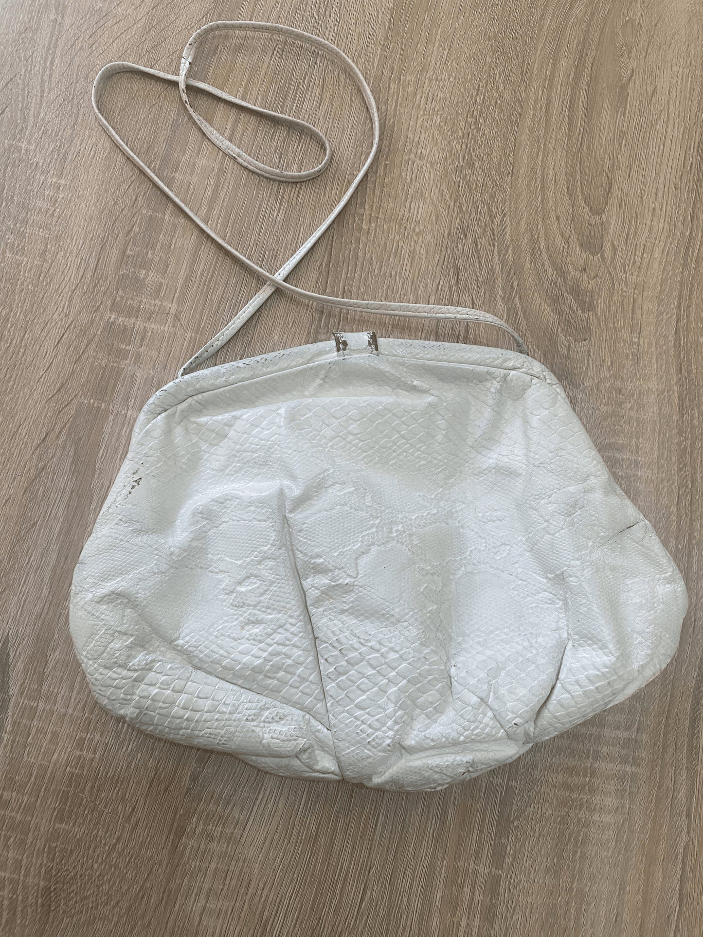 Vintage white bag with gems attached