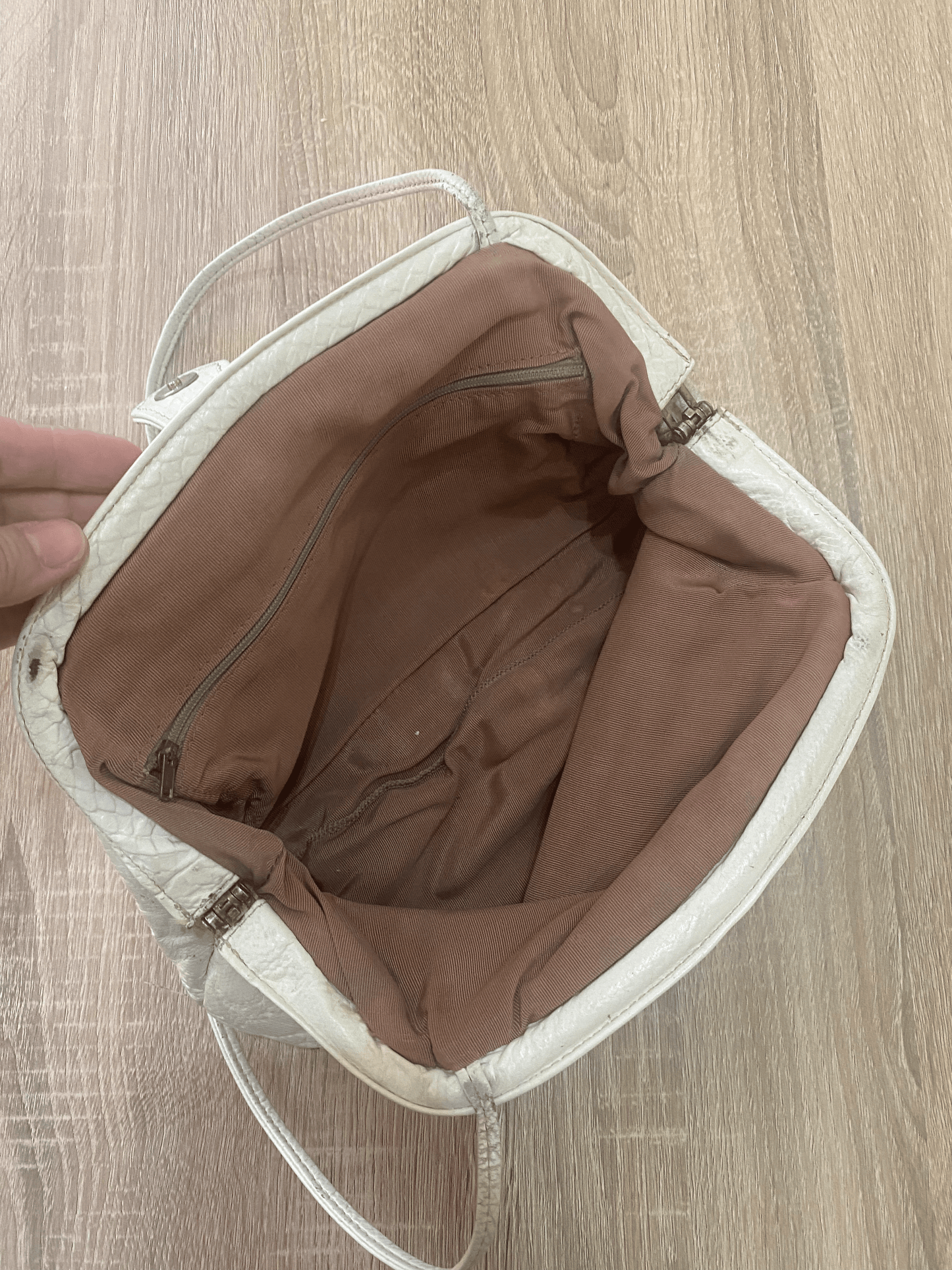 Vintage white bag with gems attached