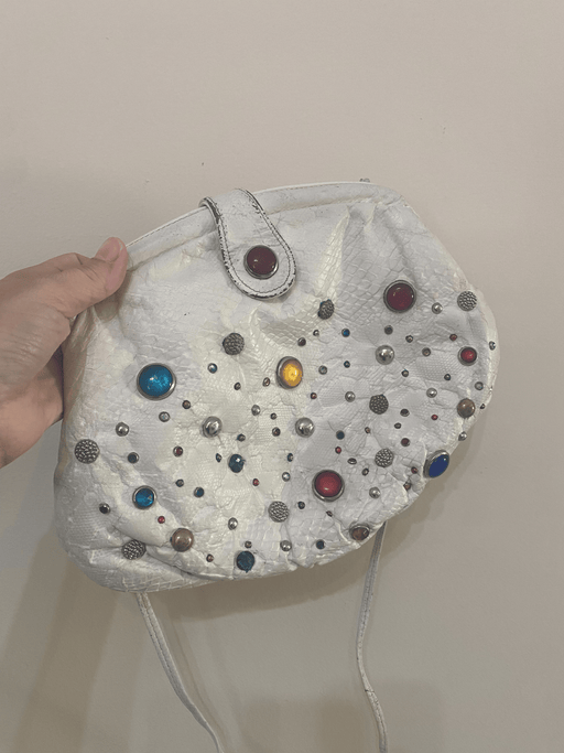 Vintage white bag with gems attached