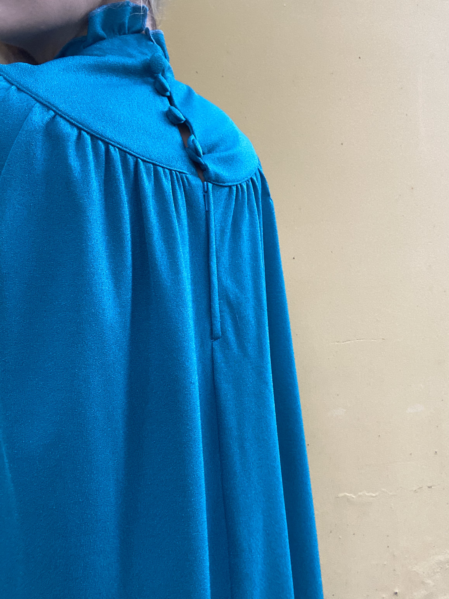 Emerald vintage high neck dress