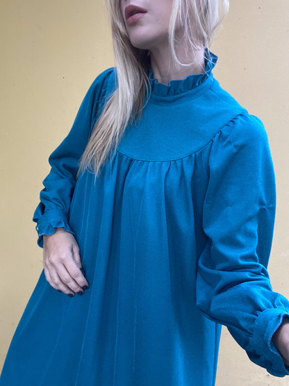 Emerald vintage high neck dress