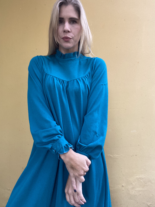 Emerald vintage high neck dress