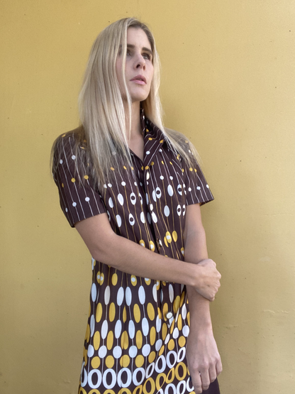 Jane Lanford retro style print dress