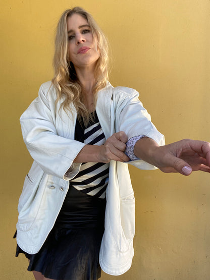 White Leather Jacket