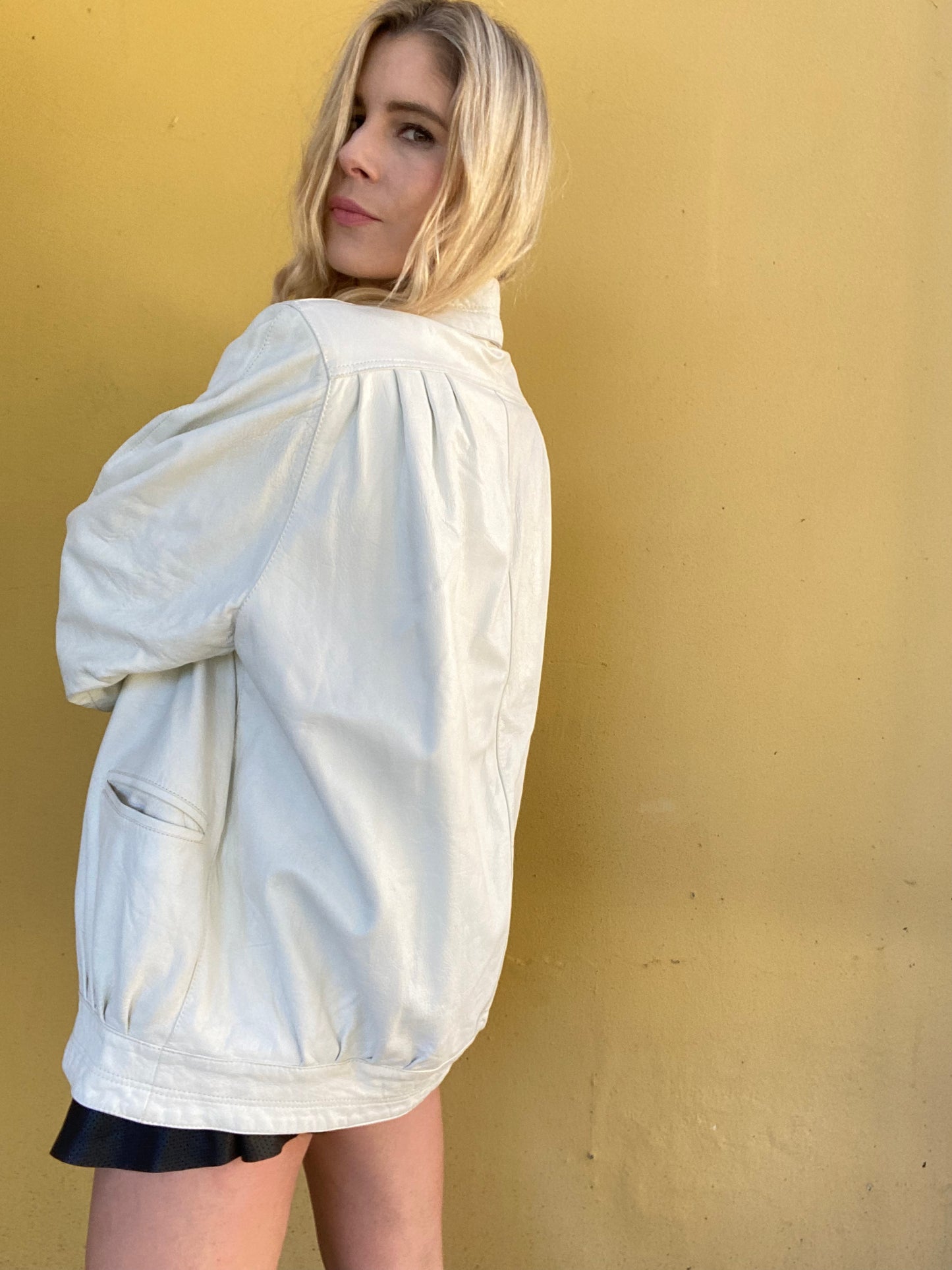 White Leather Jacket