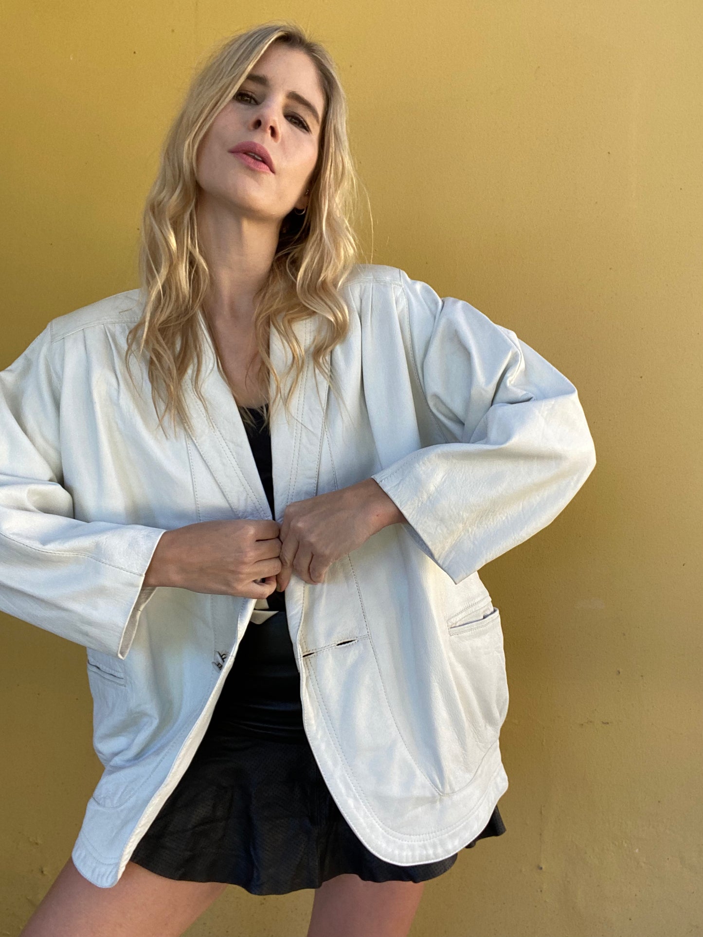 White Leather Jacket